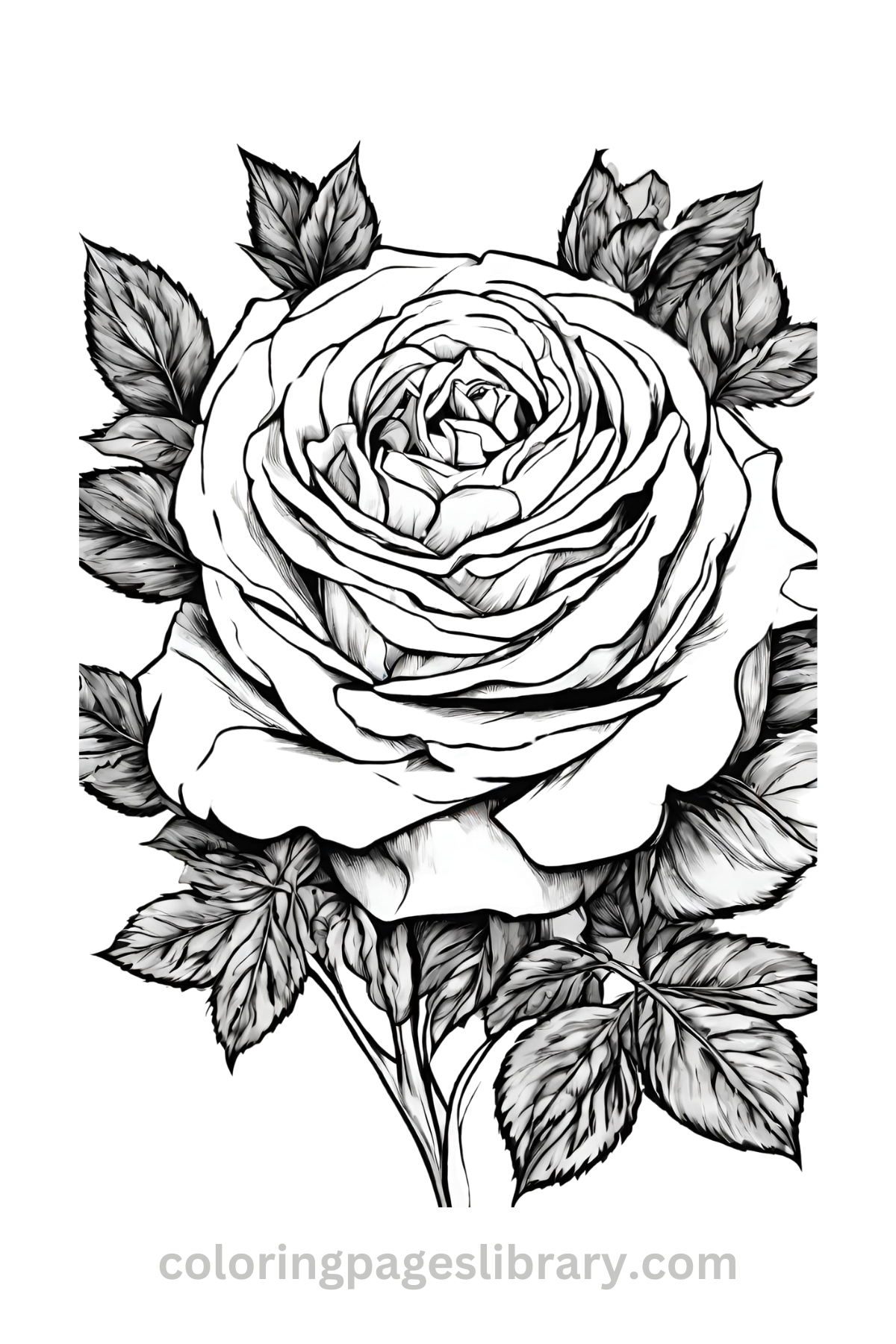 Free Rose Coloring pages For Adults (3)