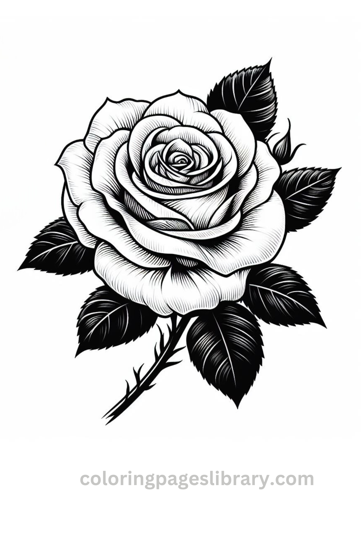 aesthetic realistic rose coloring pages