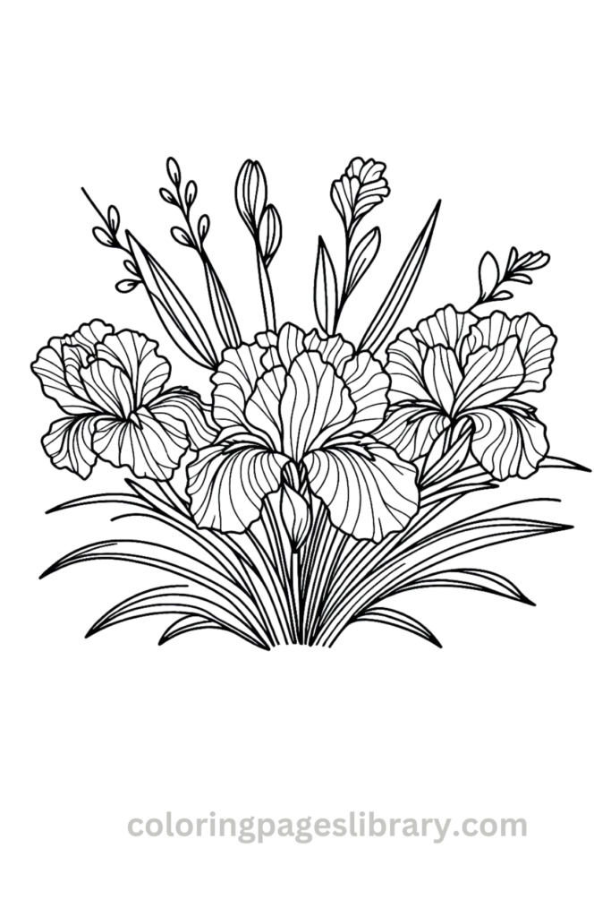 Free Printable Iris Coloring Pages For Kids