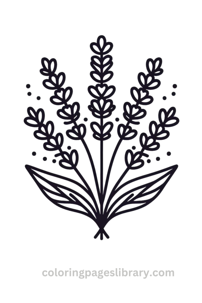 Free and easy Lavenders coloring page