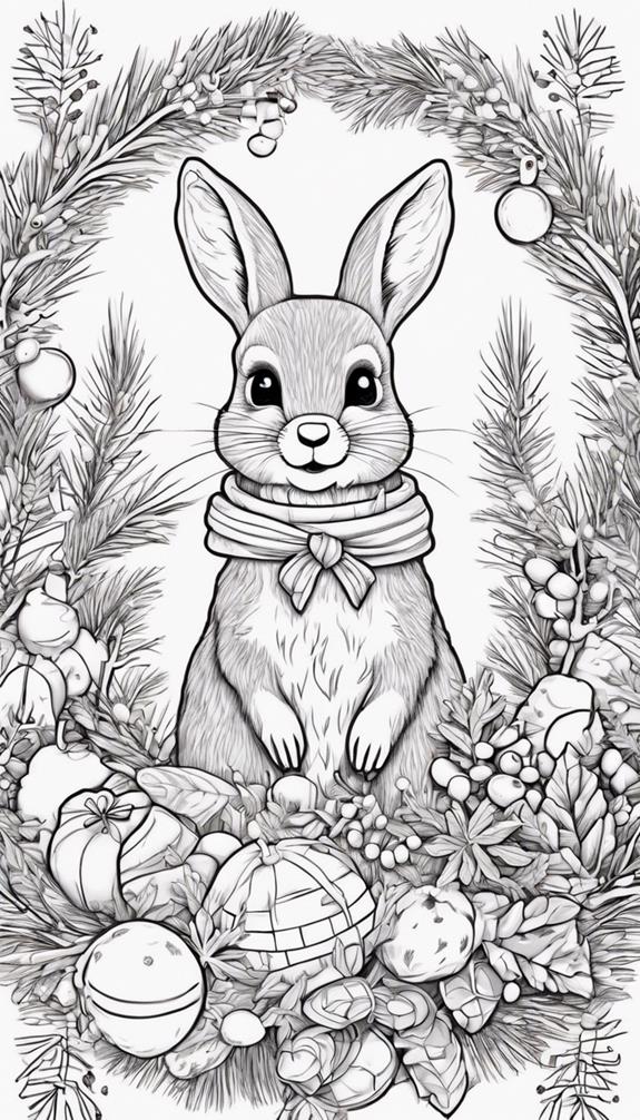adorable holiday wreath coloring