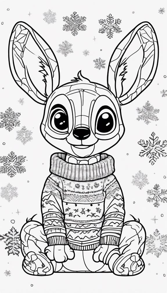 christmas sweater coloring page