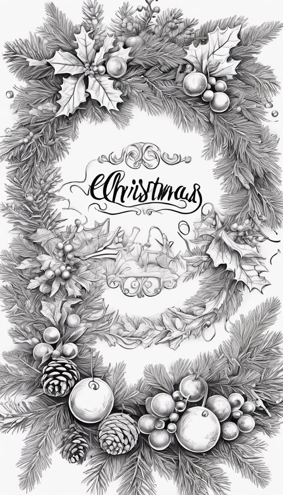 customizable christmas wreath design