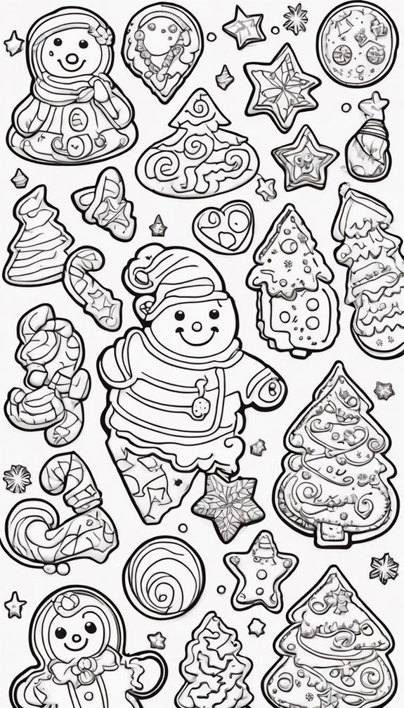 cute festive cookie coloring
