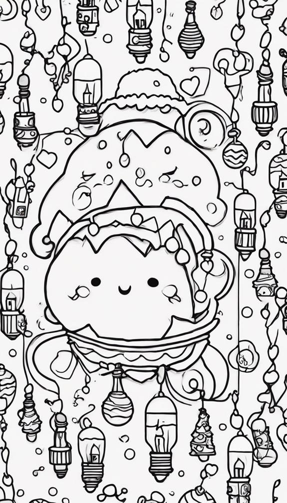 cute holiday lights coloring