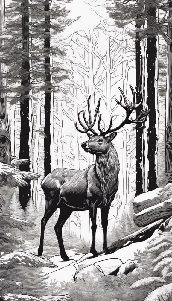 forest coloring page adventure