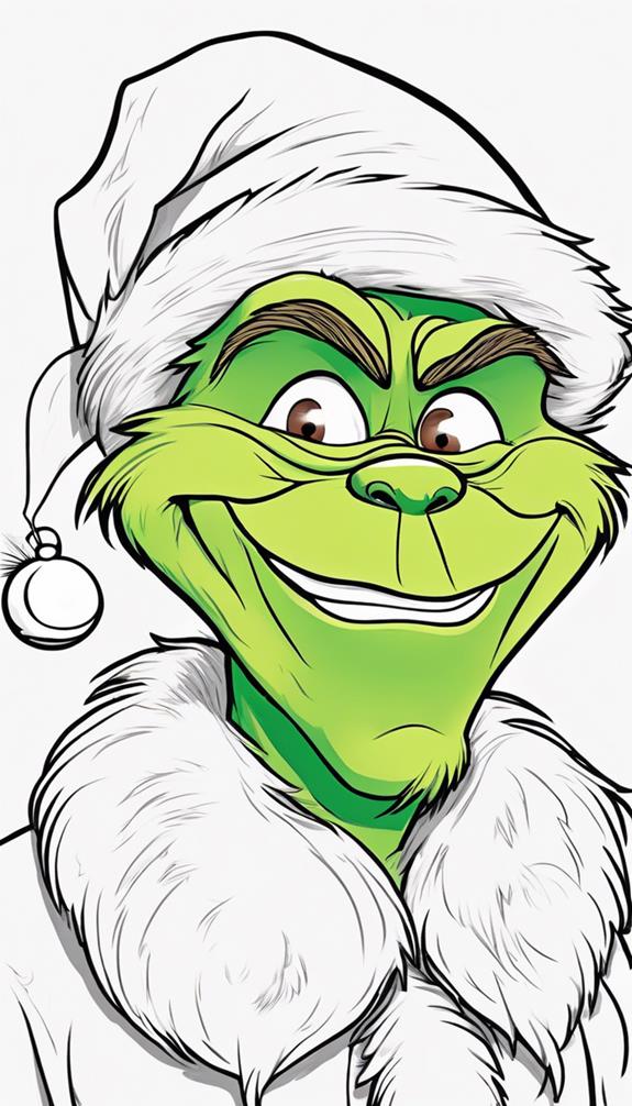 grinch and max coloring page