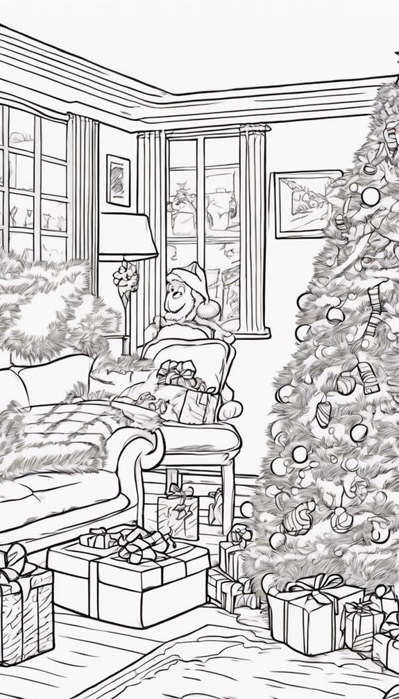 grinch christmas coloring page