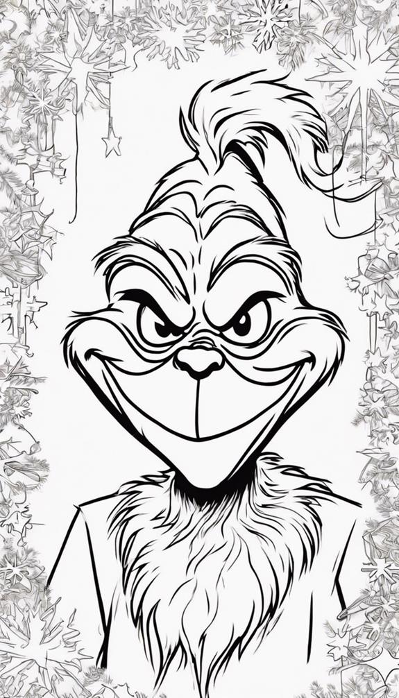 grinch christmas lights coloring