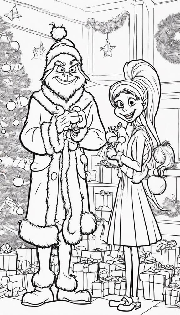 grinch cindy lou who coloring