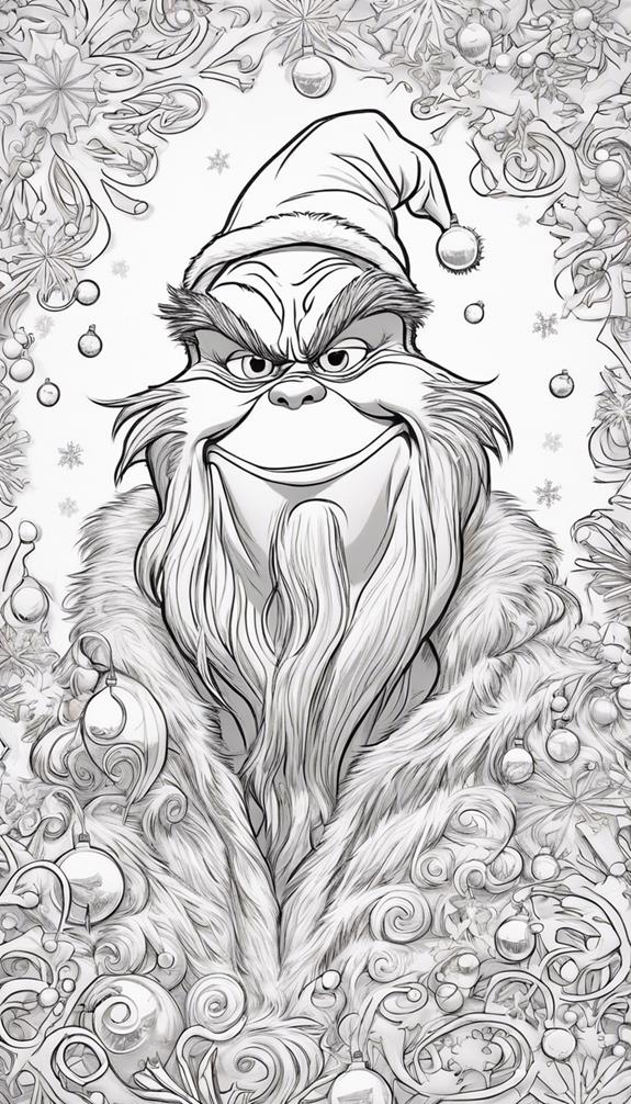 grinch heart growth coloring