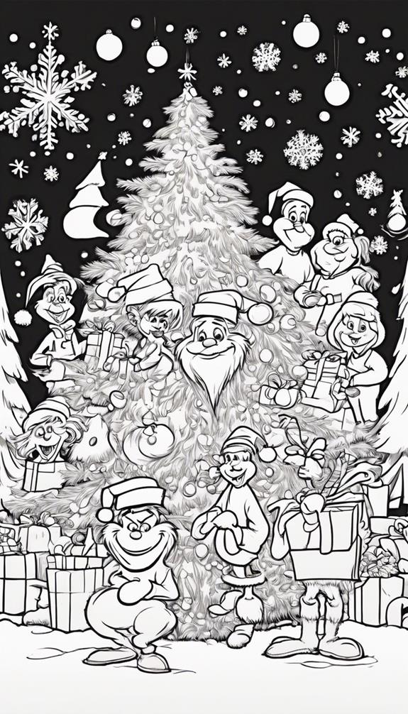 grinch who family coloring