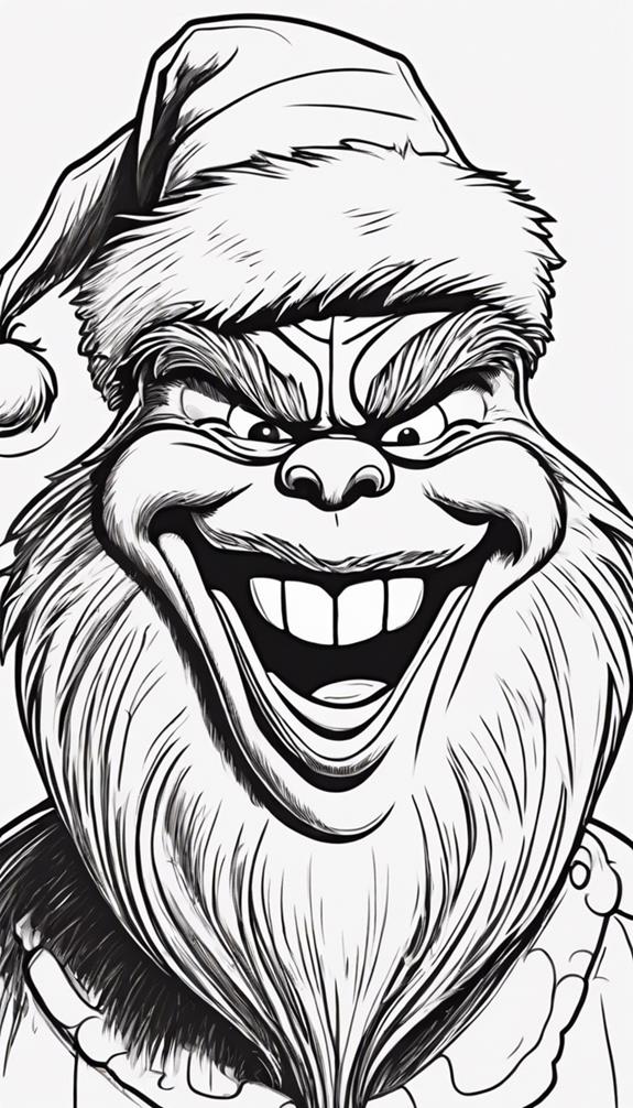 joyful grinch coloring page